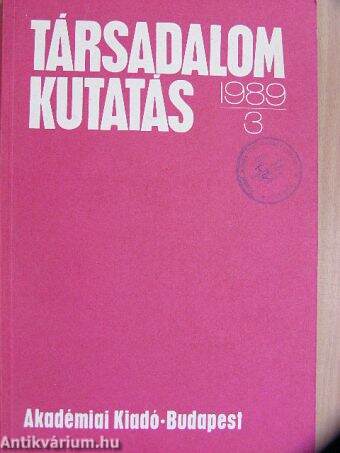 Társadalomkutatás 1989/3.