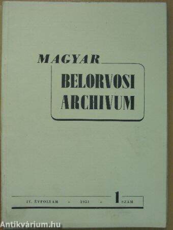 Magyar Belorvosi Archivum és Ideggyógyászati Szemle 1951. január-december/Tuberkulózis kérdései 1951. január-december