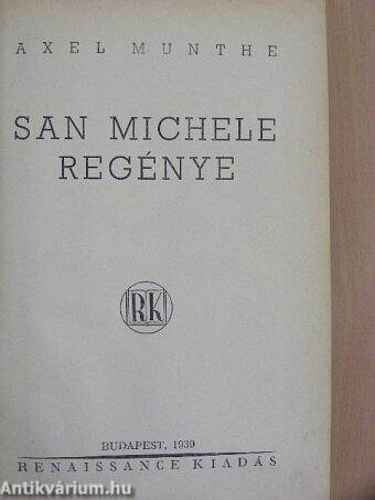 San Michele regénye