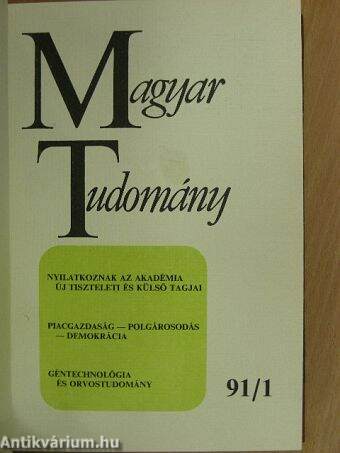 Magyar Tudomány 1991. január-december I-II.