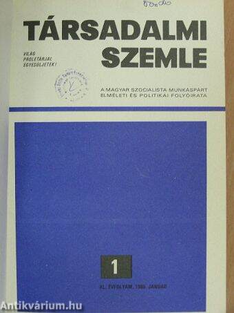 Társadalmi Szemle 1985. január-december I-II.