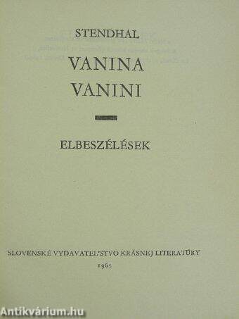 Vanina Vanini