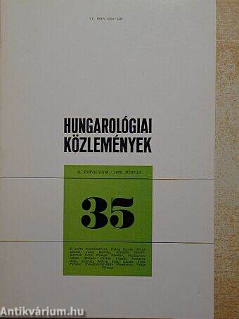 Hungarológiai Közlemények 35.