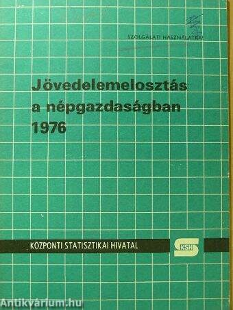 Jövedelemelosztás a népgazdaságban 1976