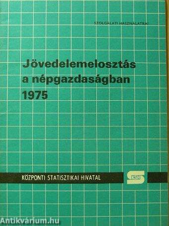 Jövedelemelosztás a népgazdaságban 1975