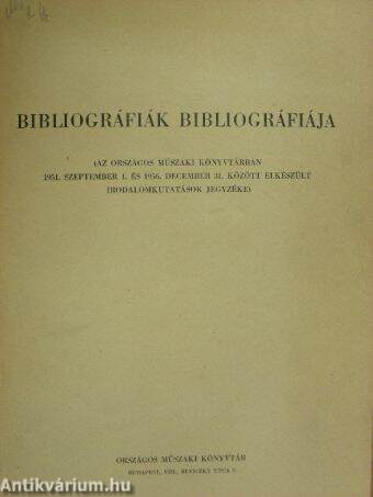 Bibliográfiák bibliográfiája