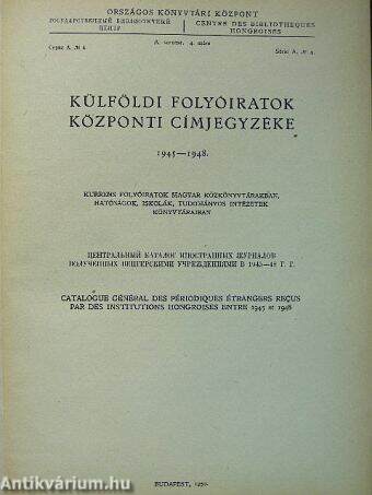 Külföldi folyóiratok központi címjegyzéke 1945-1948