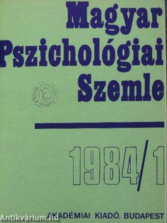 Magyar Pszichológiai Szemle 1984/1-6.