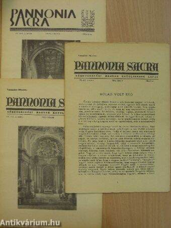 Pannonia Sacra 1963. (nem teljes évfolyam)