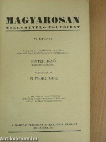 Magyarosan 1937-1939. január-december