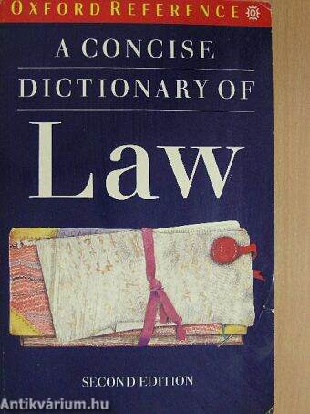 A Concise Dictionary of Law