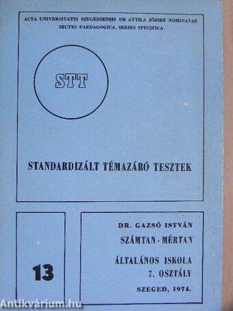 Standardizált témazáró tesztek - Számtan-mértan 7.