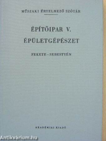 Építőipar V. 