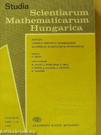 Studia Scientiarum Mathematicarum Hungarica 1969/1-4.