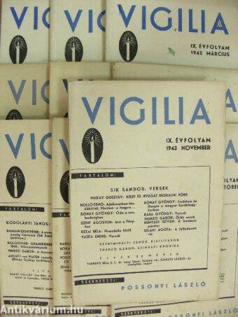 Vigilia 1943. január-augusztus, október, november (nem teljes évfolyam)
