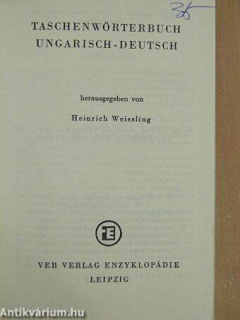 Taschenwörterbuch Ungarisch-Deutsch