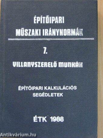 Építőipari műszaki iránynormák 7.