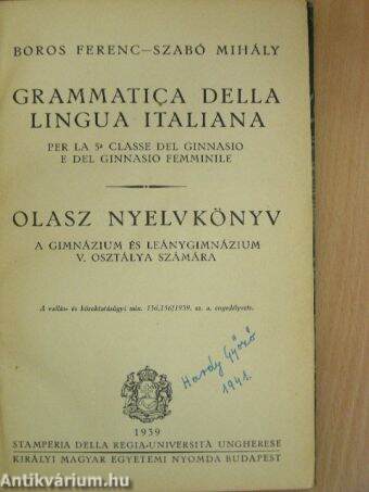 Olasz nyelvkönyv I-II.