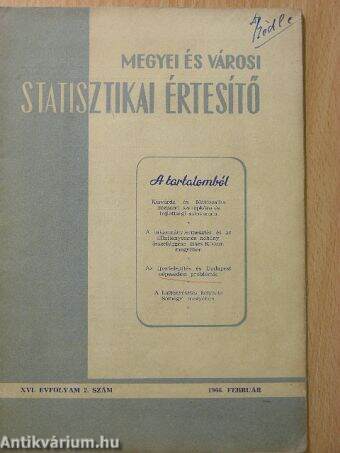 Megyei és Városi Statisztikai Értesítő 1966. február