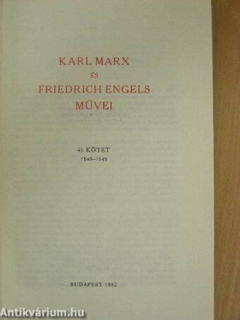 Karl Marx és Friedrich Engels művei 43.