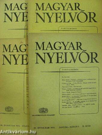 Magyar Nyelvőr 1975. január-december