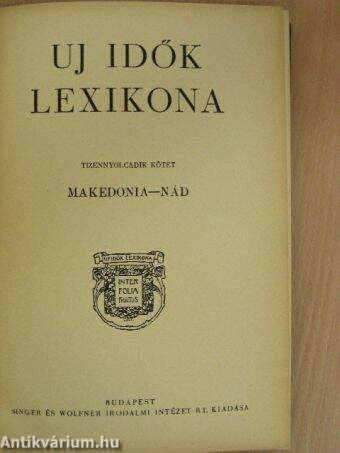 Uj Idők Lexikona 18. (töredék)