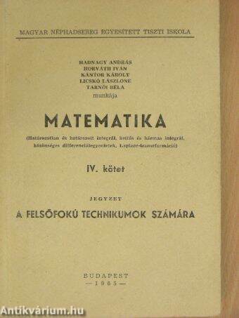 Matematika IV.