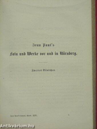 Jean Paul's sämmtliche Werke 13-14. (Gótbetűs)