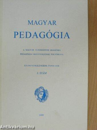 Magyar Pedagógia 1999/3.