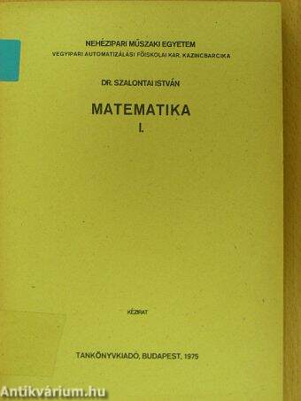 Matematika I.