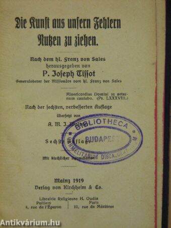 Die Kunst aus unsern Fehlern Nutzen zu ziehen (gótbetűs)