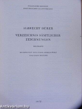 Albrecht Dürer Verzeichnis sämtlicher Zeichnungen