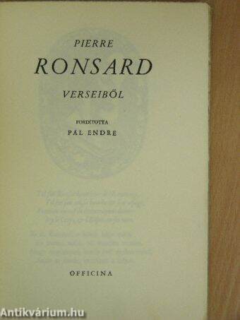 Pierre Ronsard verseiből