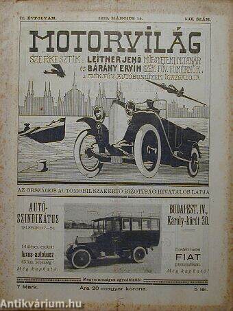 Motorvilág 1922. március 15.