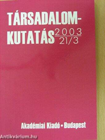 Társadalomkutatás 2003/3.