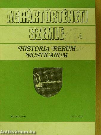 Agrártörténeti Szemle 1989/1-4.