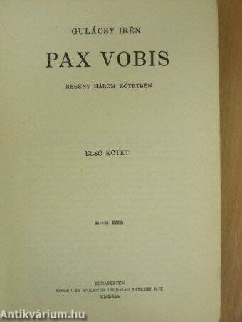 Pax Vobis I-III.