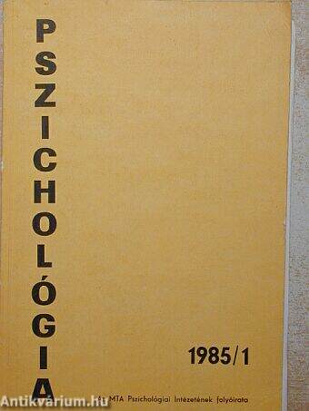 Pszichológia 1985/1.