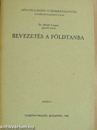 Bevezetés a földtanba