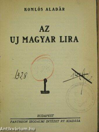 Az uj magyar lira