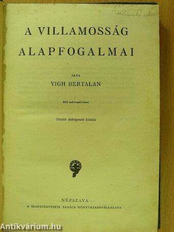 A villamosság alapfogalmai