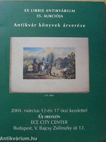 Ex Libris Antikvárium 35. aukciója