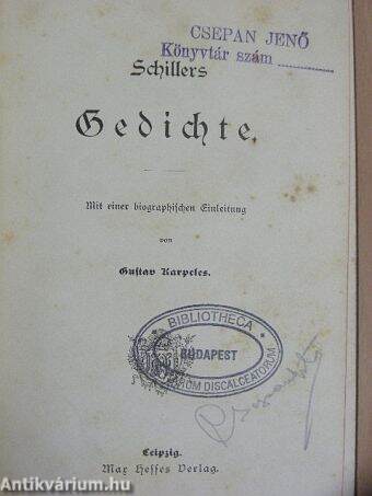 Schillers Gedichte (gótbetűs)