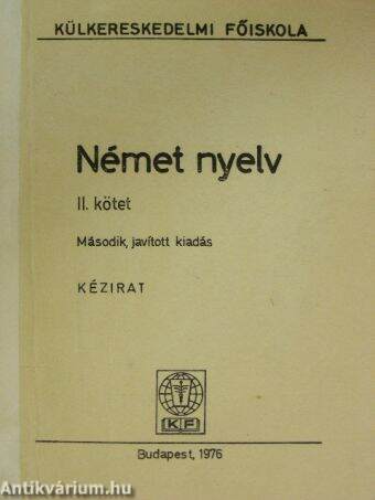 Német nyelv II.