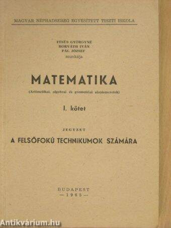 Matematika I.