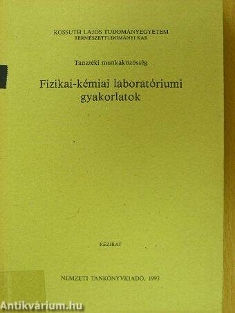 Fizikai-kémiai laboratóriumi gyakorlatok