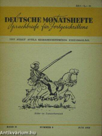 Deutsche Monatshefte Sprachbriefe für Fortgeschrittene Juni 1958