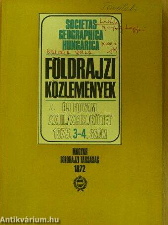 Földrajzi Közlemények 1975/3-4.