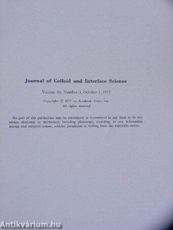 Journal of Colloid and Interface Science, October 1977