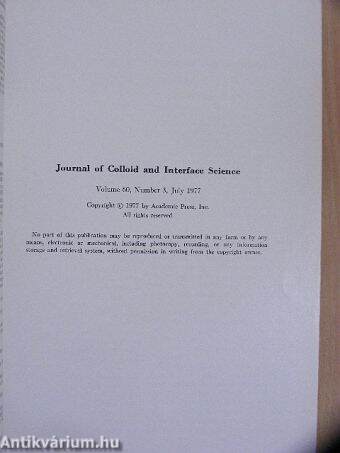 Journal of Colloid and Interface Science, July 1977